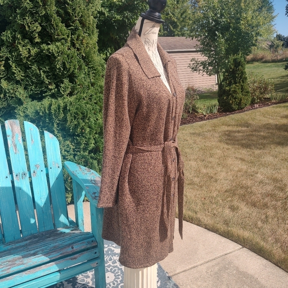 Long Cardigan Medium Button Down and Belt Tie! - Picture 5 of 11